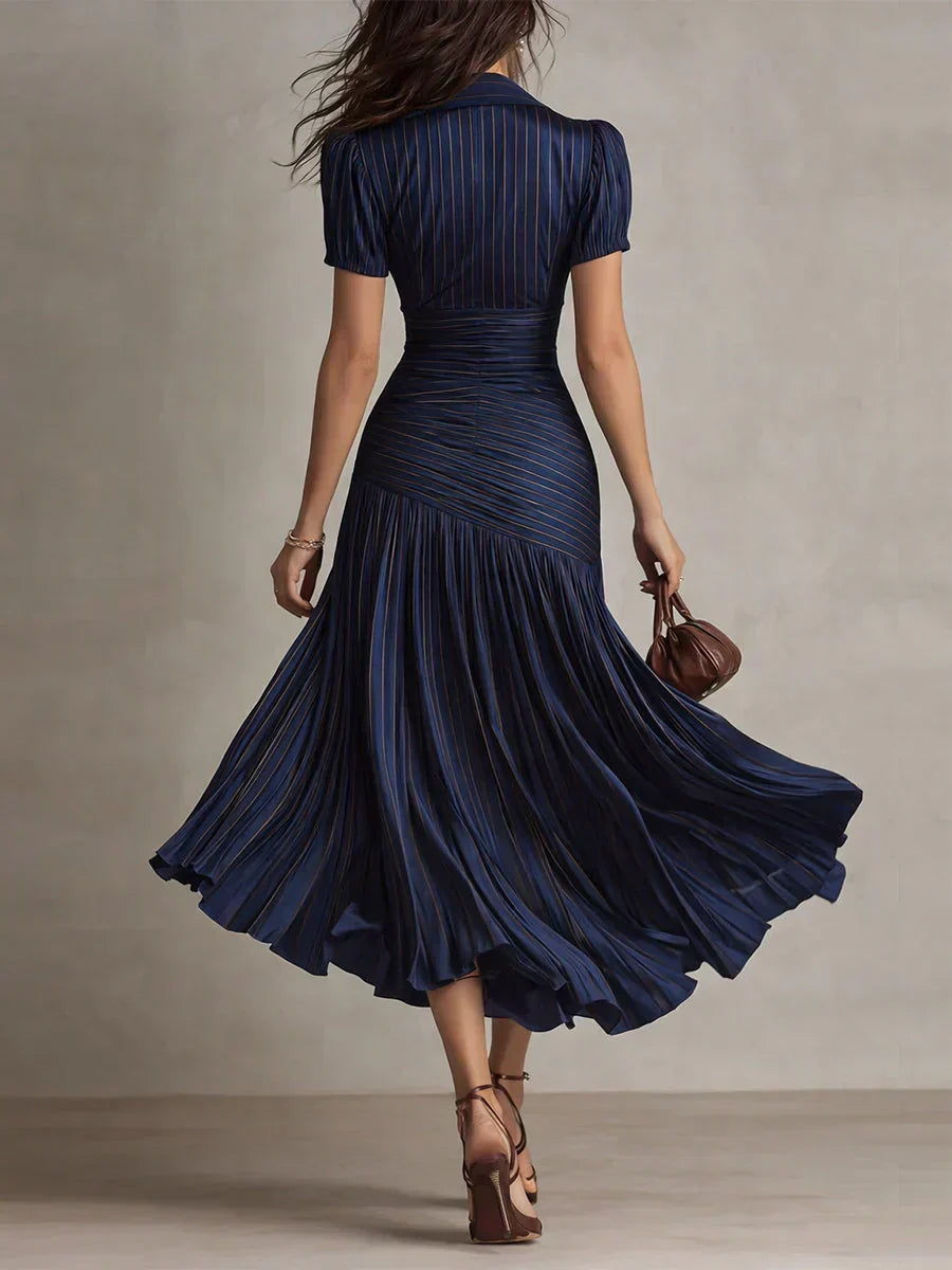 Lena – Elegantní šifonové maxi šaty ve vintage stylu