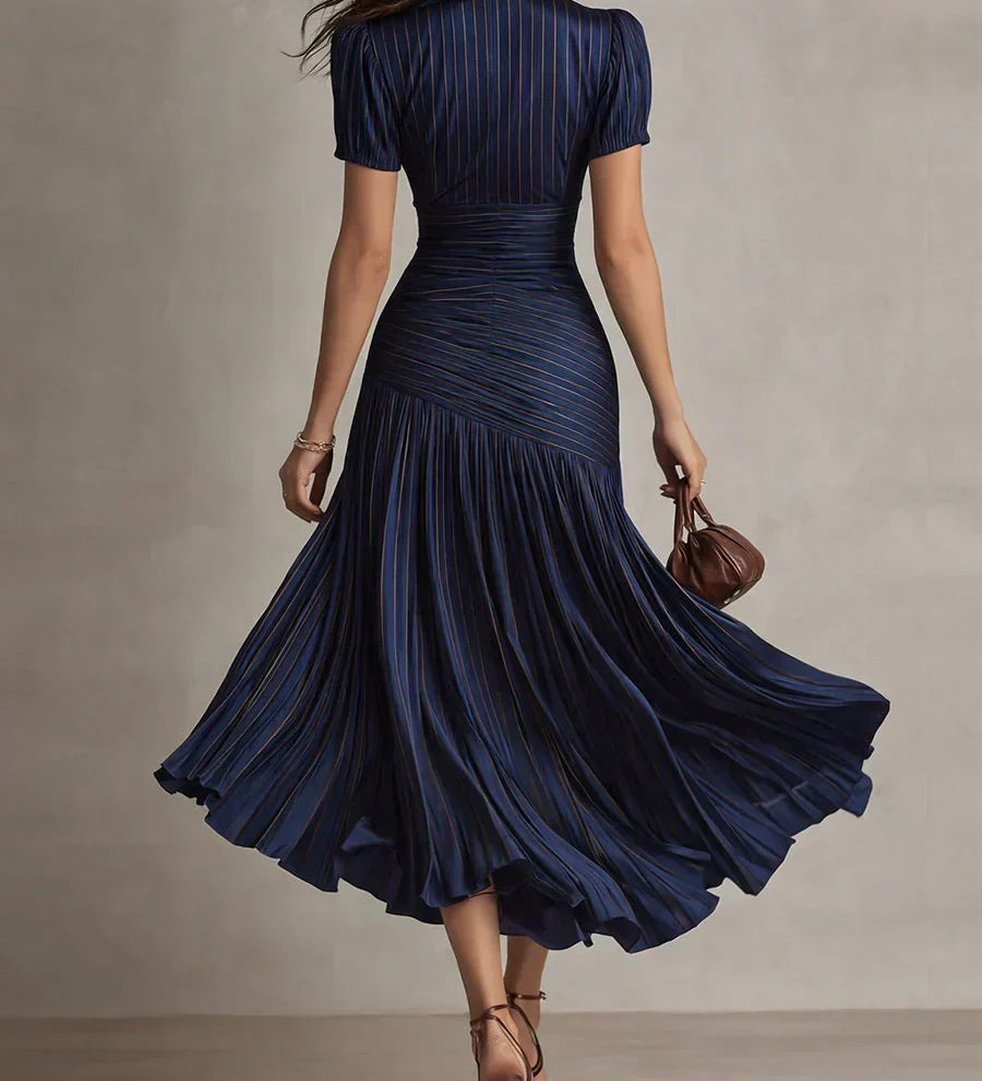 Lena – Elegantní šifonové maxi šaty ve vintage stylu