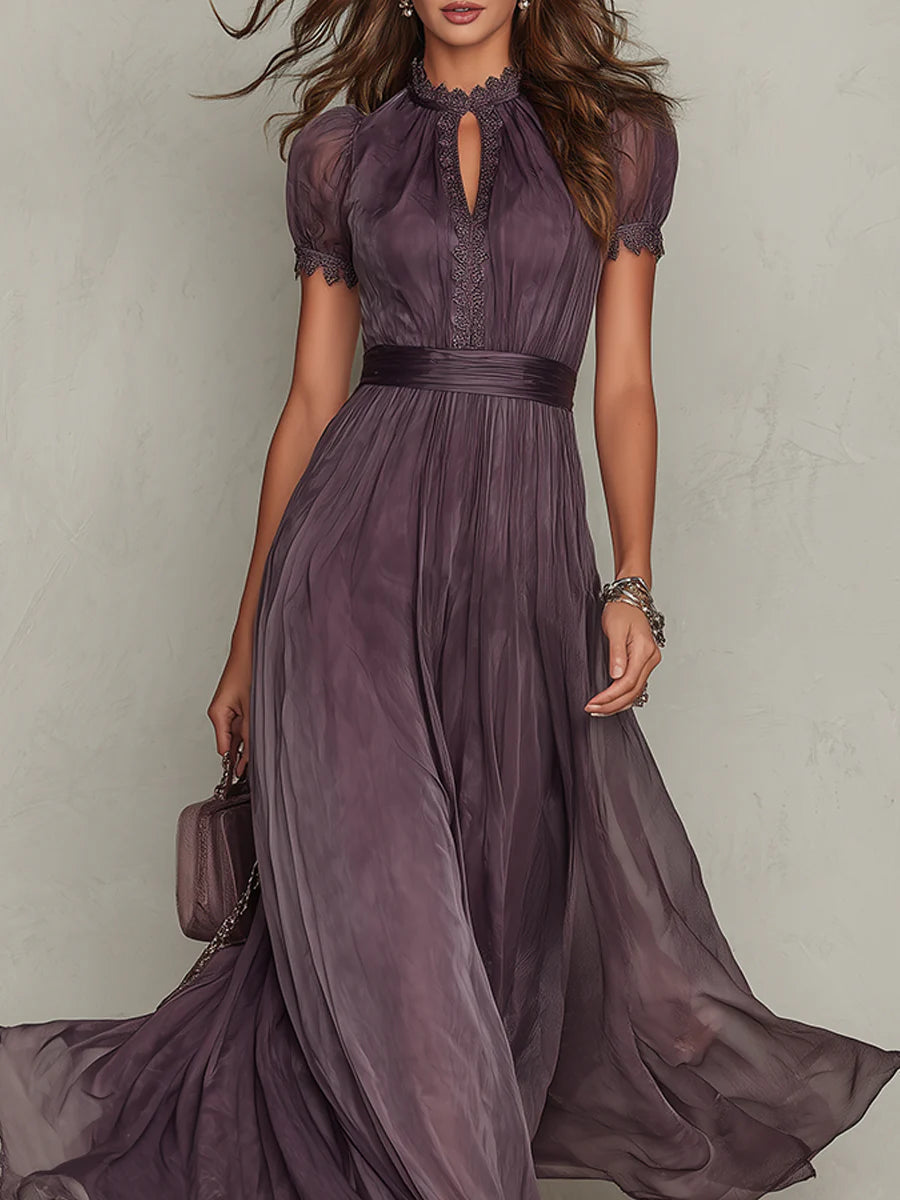 Mia – Elegantní šifonové maxi šaty ve vintage stylu
