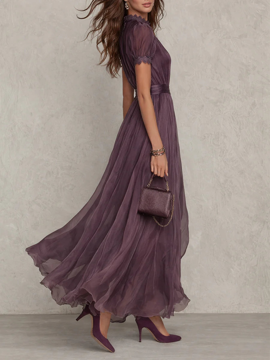 Mia – Elegantní šifonové maxi šaty ve vintage stylu