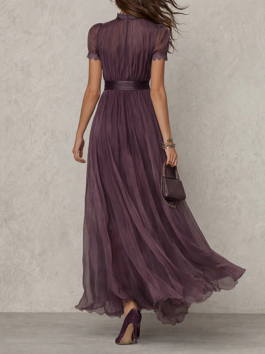 Mia – Elegantní šifonové maxi šaty ve vintage stylu