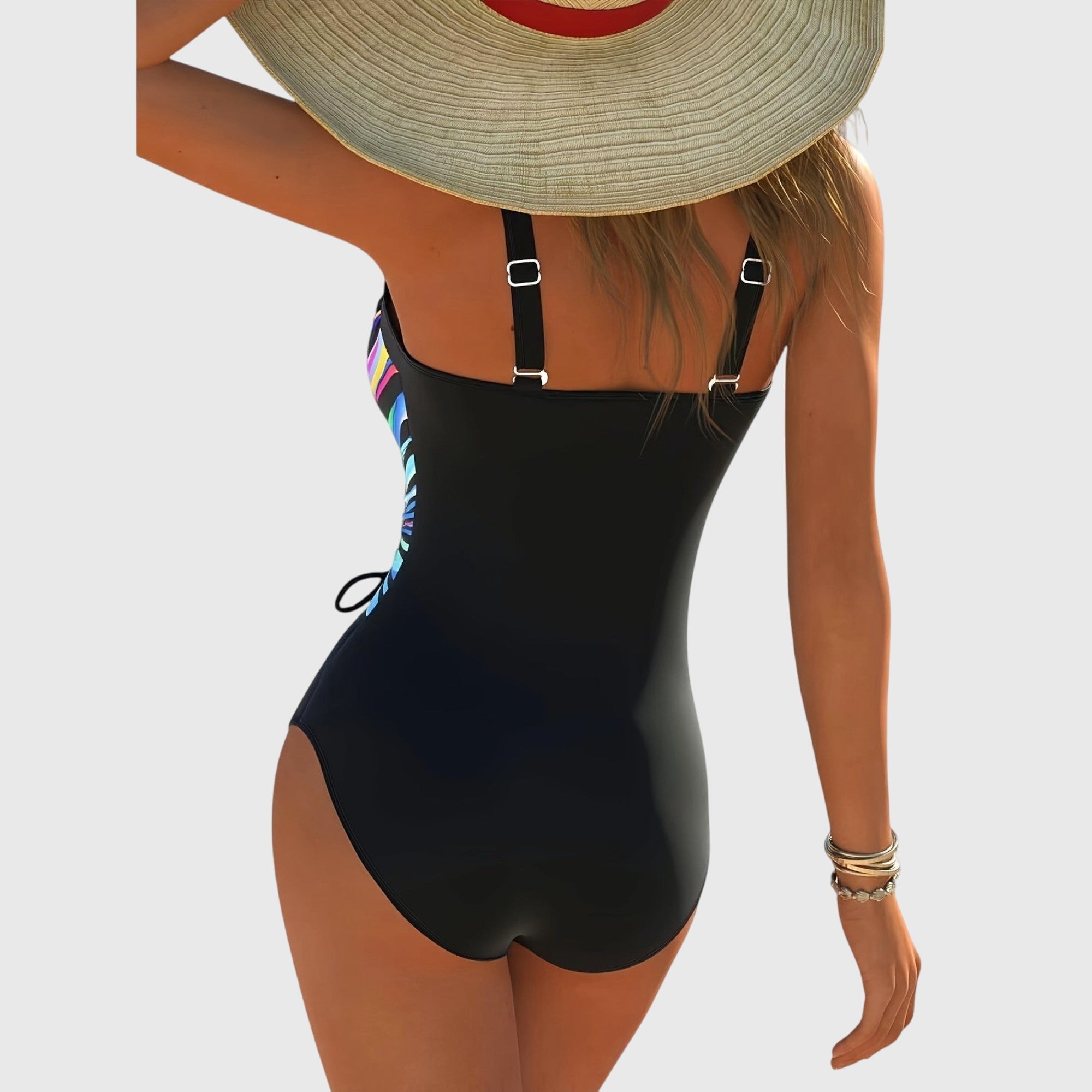Luise – Módní vysoce pružné plavky s překříženým detailem vpředu