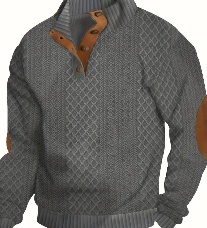 Elegantní knoflíkový svetr