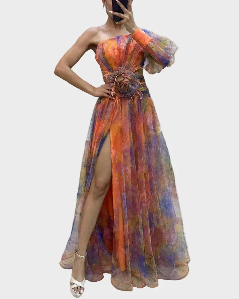 Nana - Elegantní dámské šaty, barva: oranžová