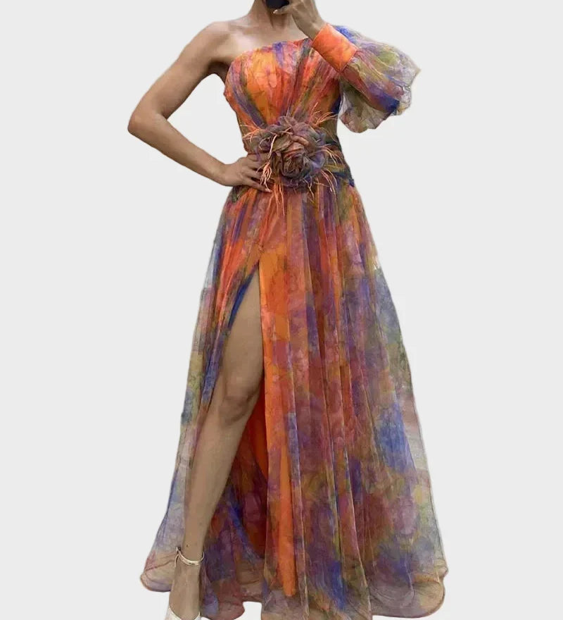 Nana - Elegantní dámské šaty, barva: oranžová