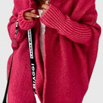 Pletený oversize cardigan s kapucí
