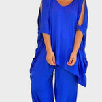 Zelora - Casual chic set, barva: modrá