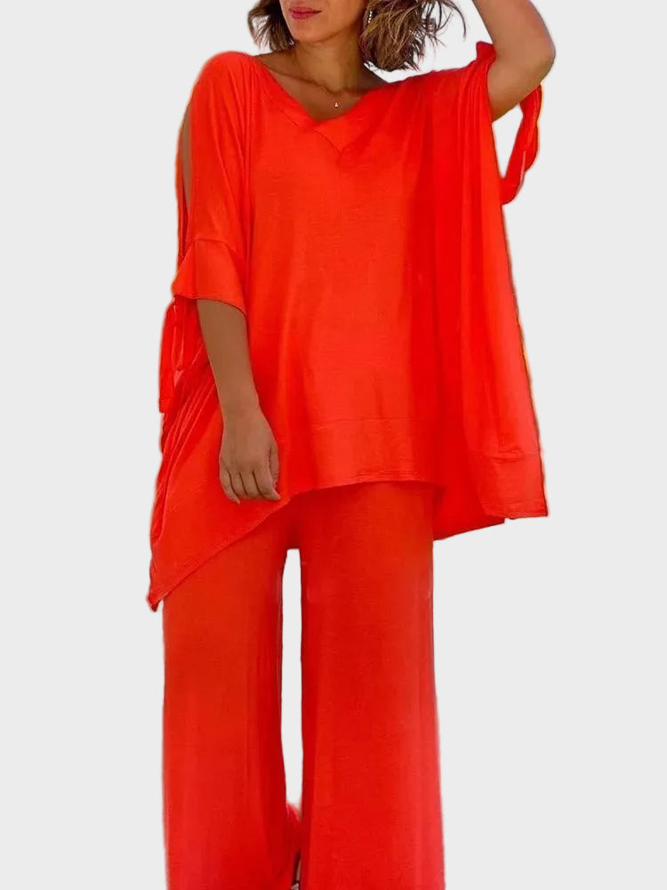 Zelora - Casual chic set, barva: oranžová