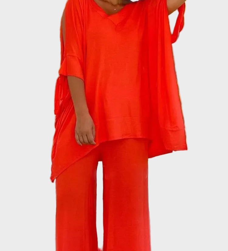 Zelora - Casual chic set, barva: oranžová
