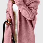Pletený oversize cardigan s kapucí