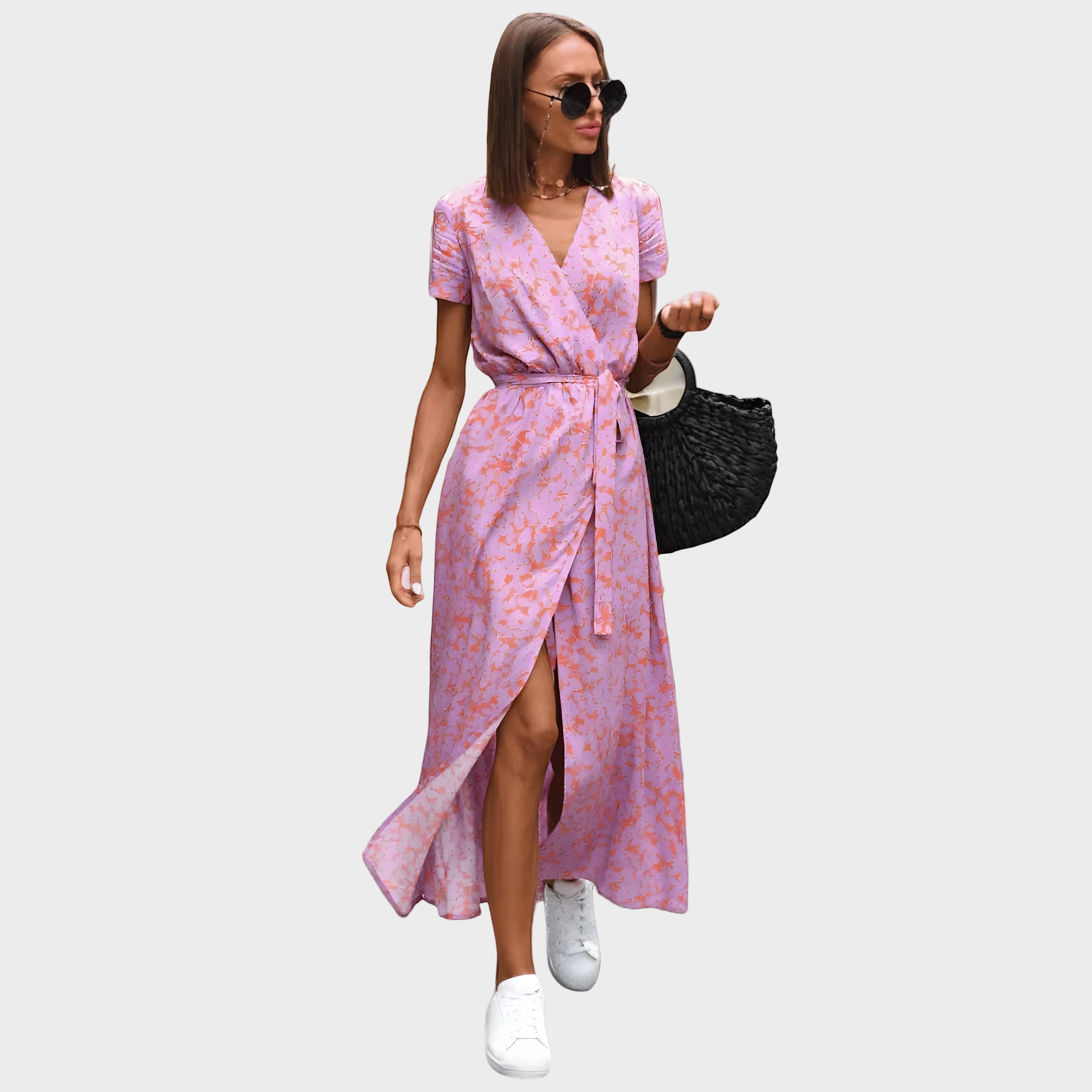 Aldona - Lehké a elegantní šaty pro každou příležitost, barva: růžová