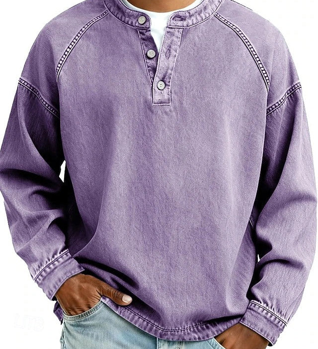 Thomas | Praný dlouhý rukáv Henley