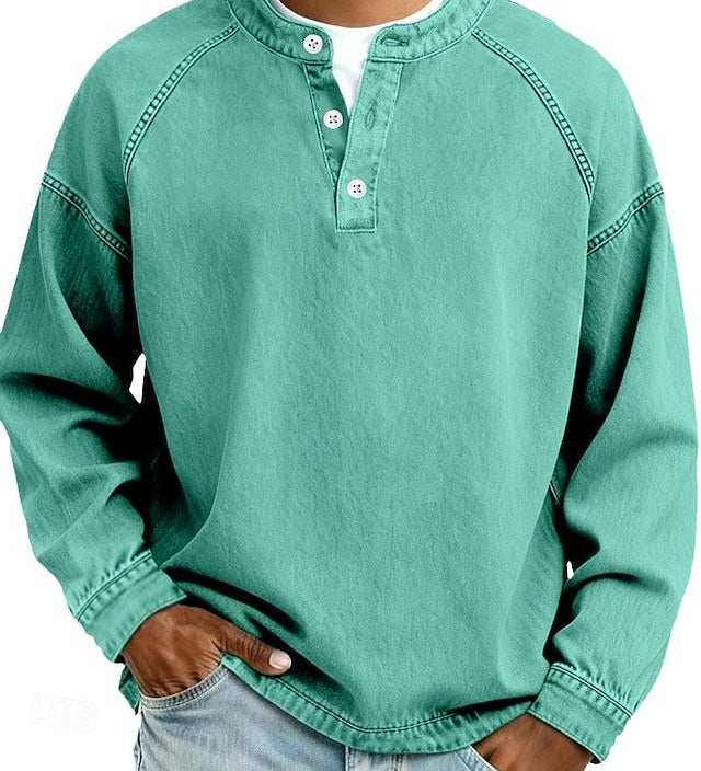 Thomas | Praný dlouhý rukáv Henley