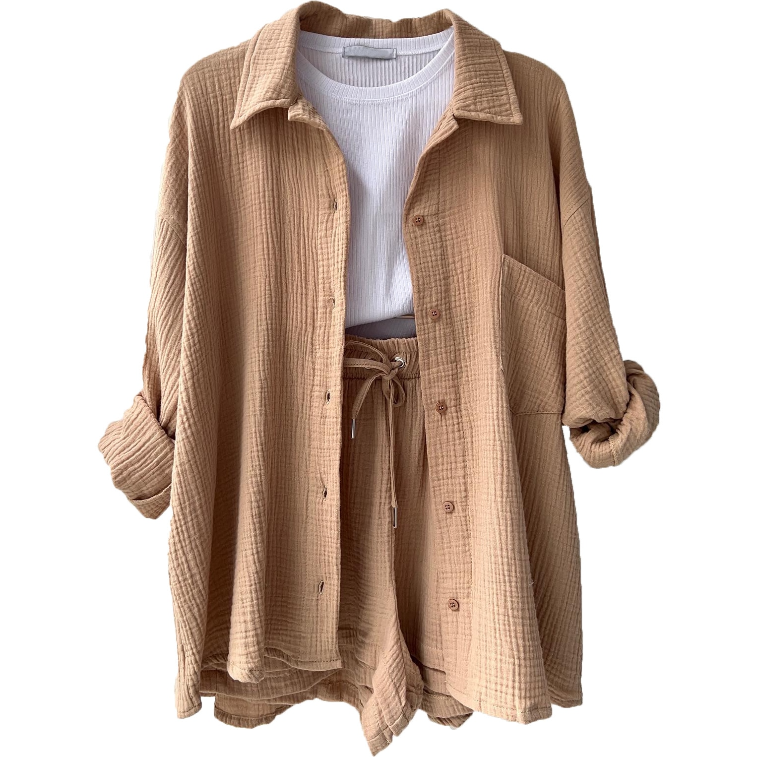 Theresa – Dvoudílný komplet, barva: khaki