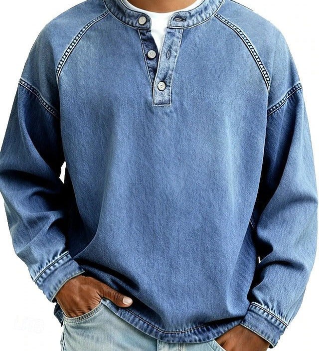 Thomas | Praný dlouhý rukáv Henley