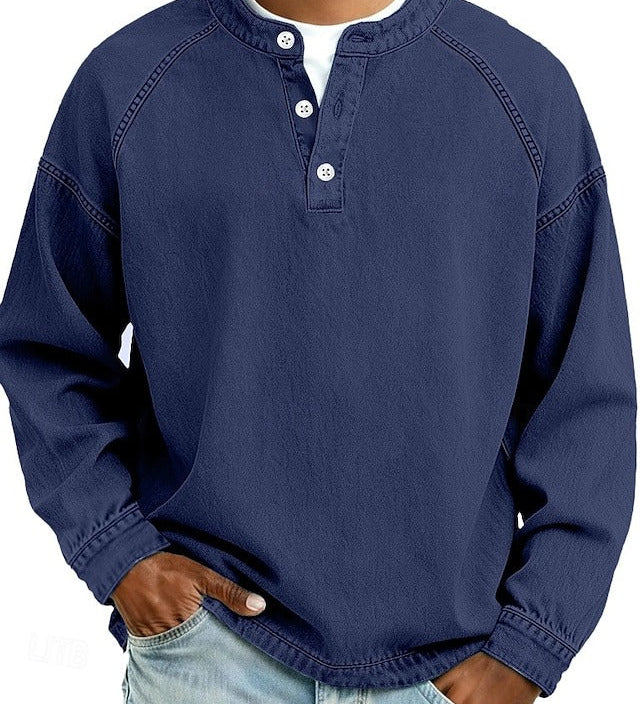 Thomas | Praný dlouhý rukáv Henley