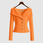 Nikola - Elegantní cardigan, barva: oranžová