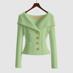 Nikola - Elegantní cardigan, barva: zelená