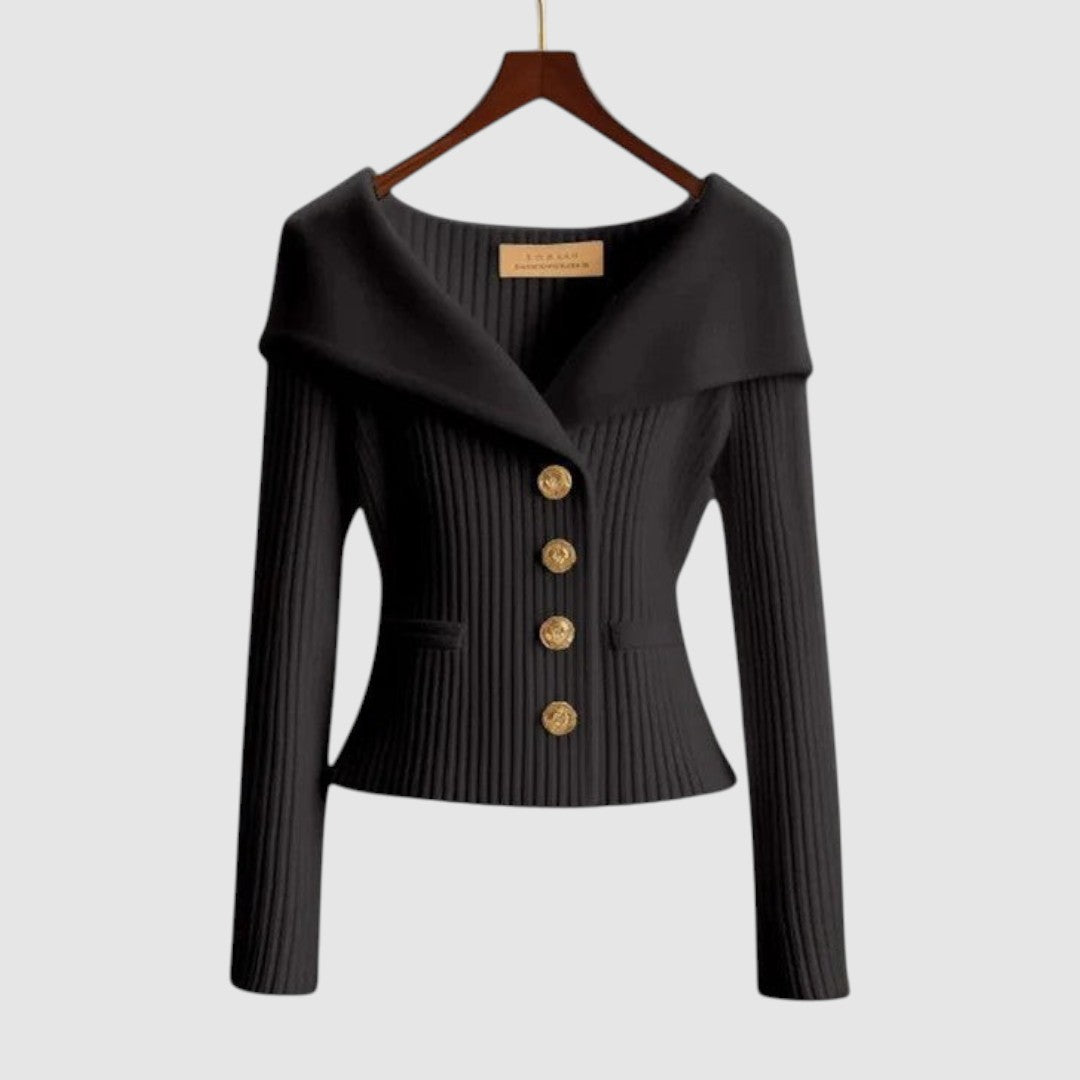 Nikola - Elegantní cardigan, barva: černá