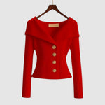 Nikola - Elegantní cardigan, barva: červená