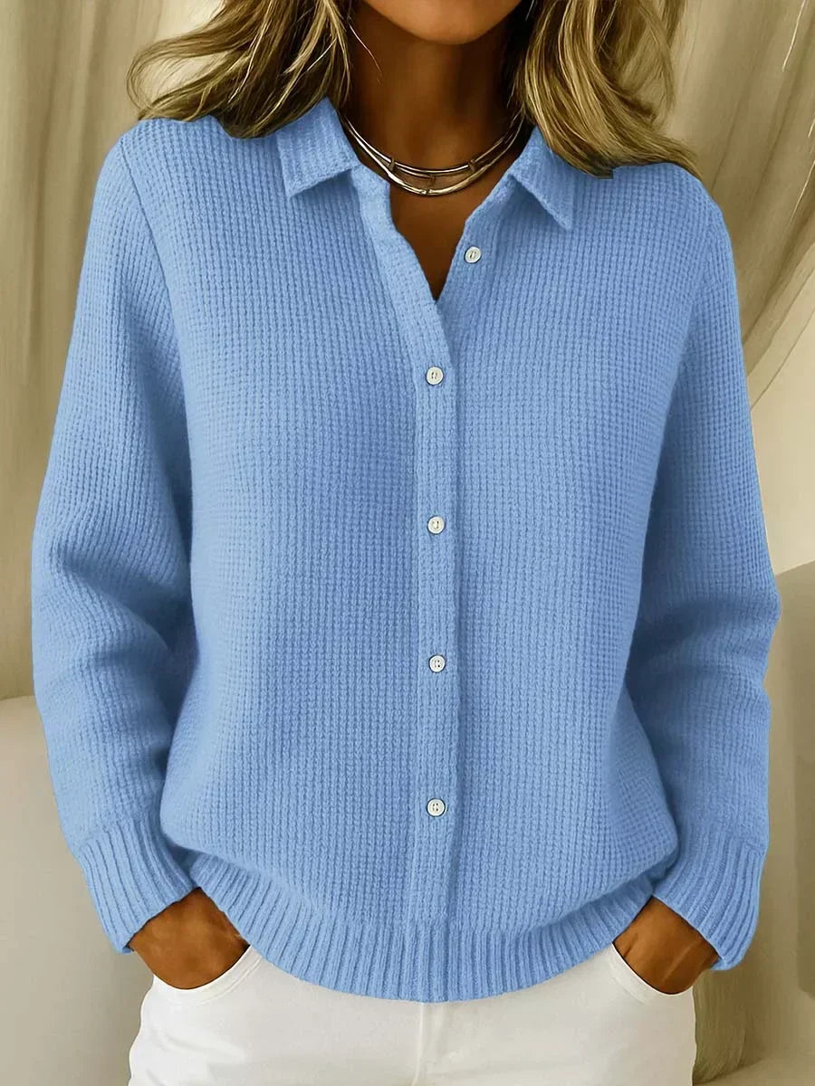 Fiora – Elegantní a pohodlný cardigan, barva: modrá