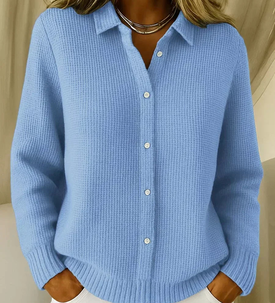 Fiora – Elegantní a pohodlný cardigan, barva: modrá