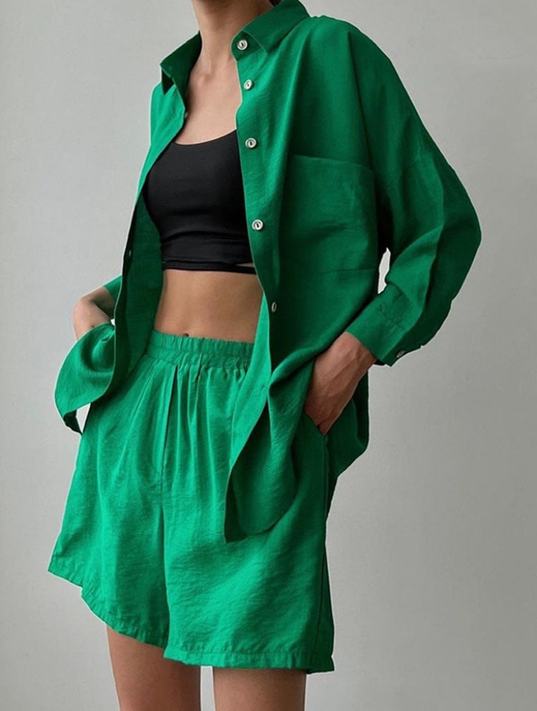 Katharina – Elegantní dvoudílný komplet, barva: zelená