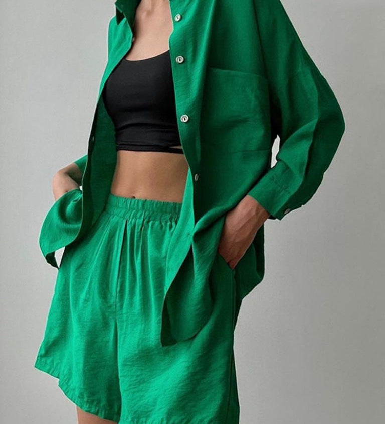 Katharina – Elegantní dvoudílný komplet, barva: zelená