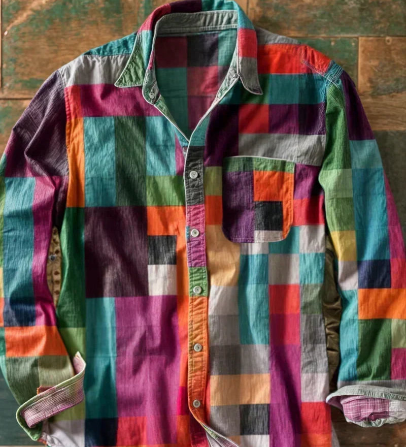 Das Russel — Patchwork Statement Hemd