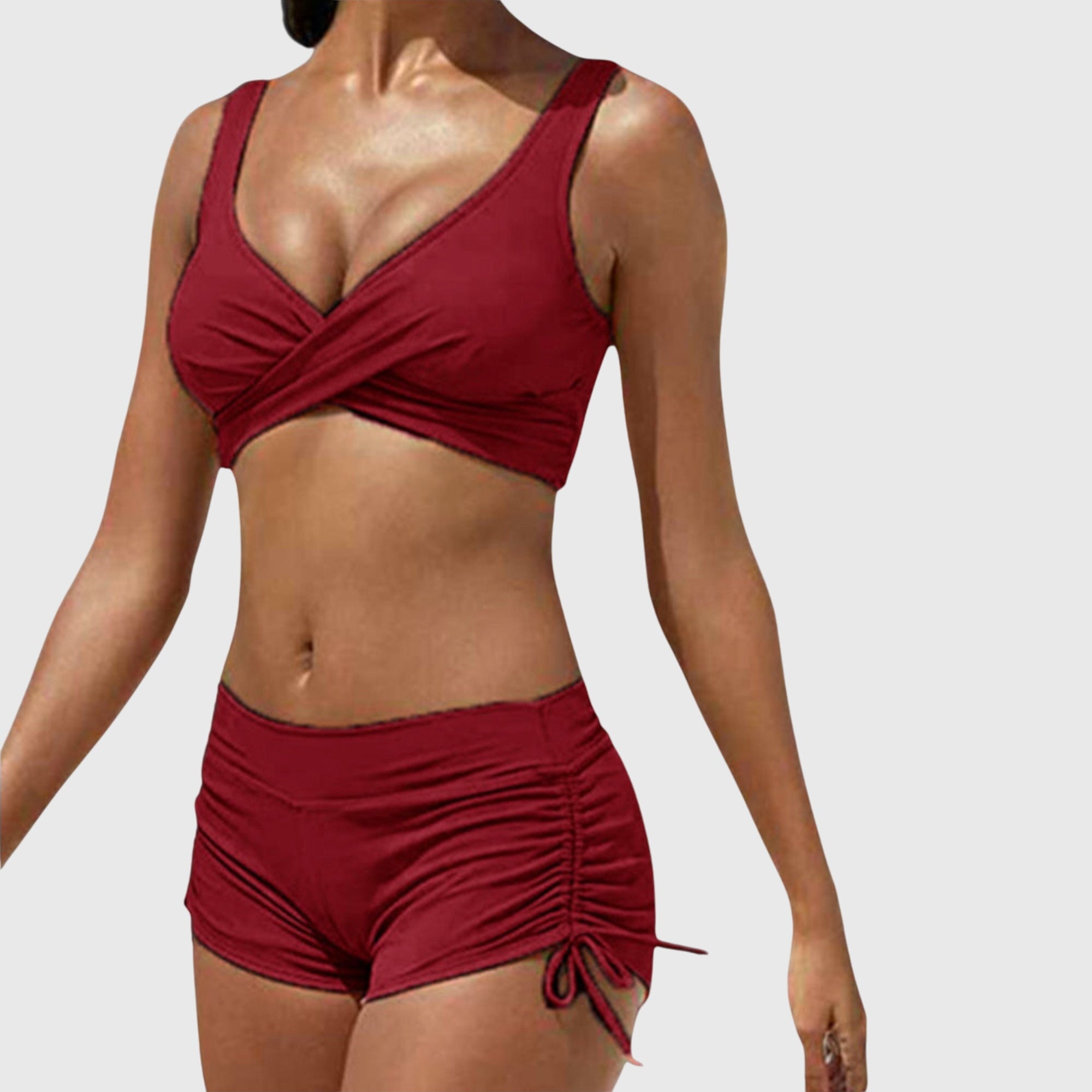 Viktoria – Elegantní bikiny, barva: červená