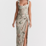 Kristýna – Elegantní šaty, barva: béžová