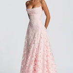 Aleksandra – Elegantní maxi šaty, barva: růžová