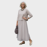 Elegantní dvoudílný set Emmie, barva: šedá