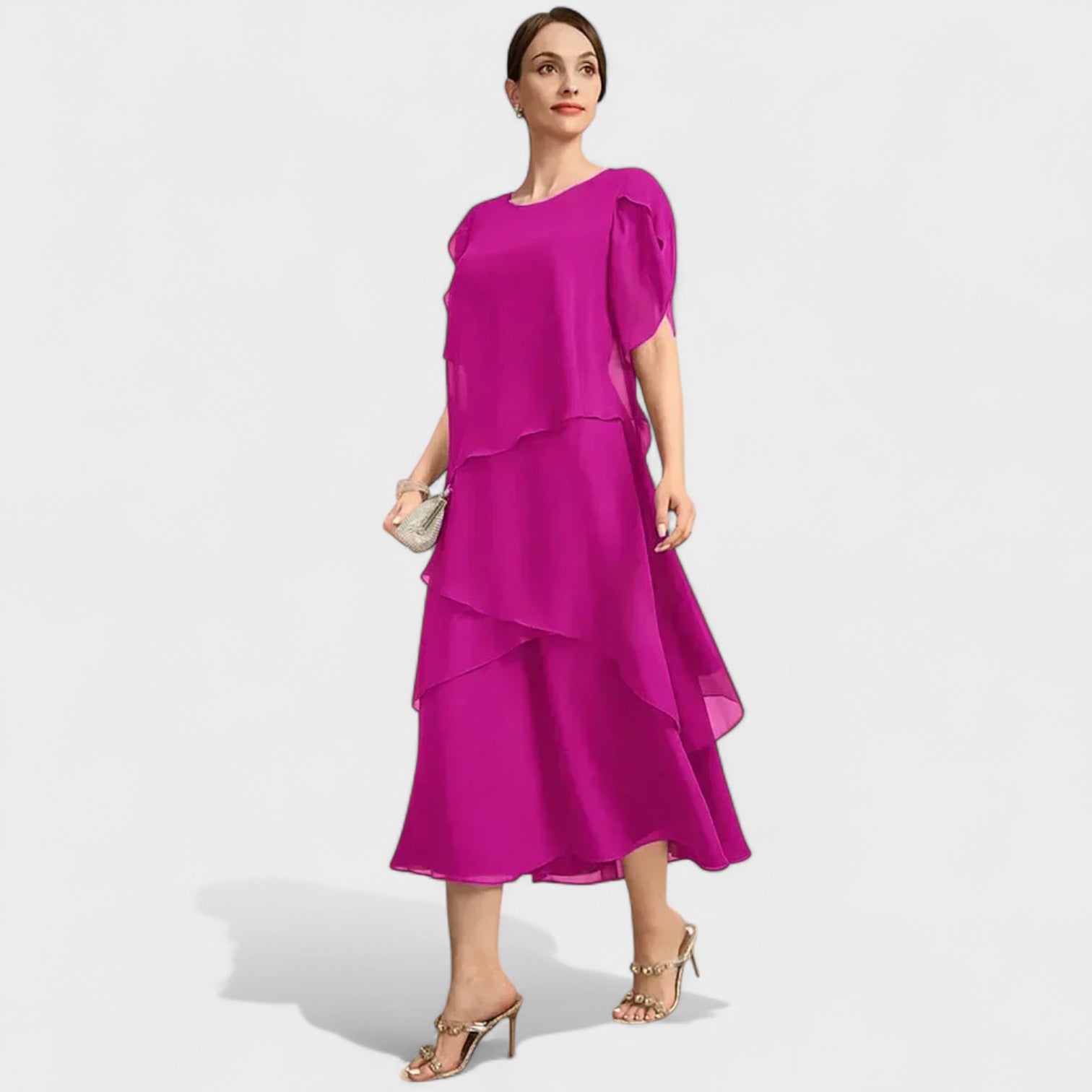 Denise - Šaty Nezapomenutelná elegance, barva: růžová