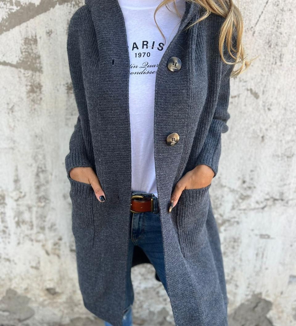 Giselle – Dlouhý cardigan, barva: šedá