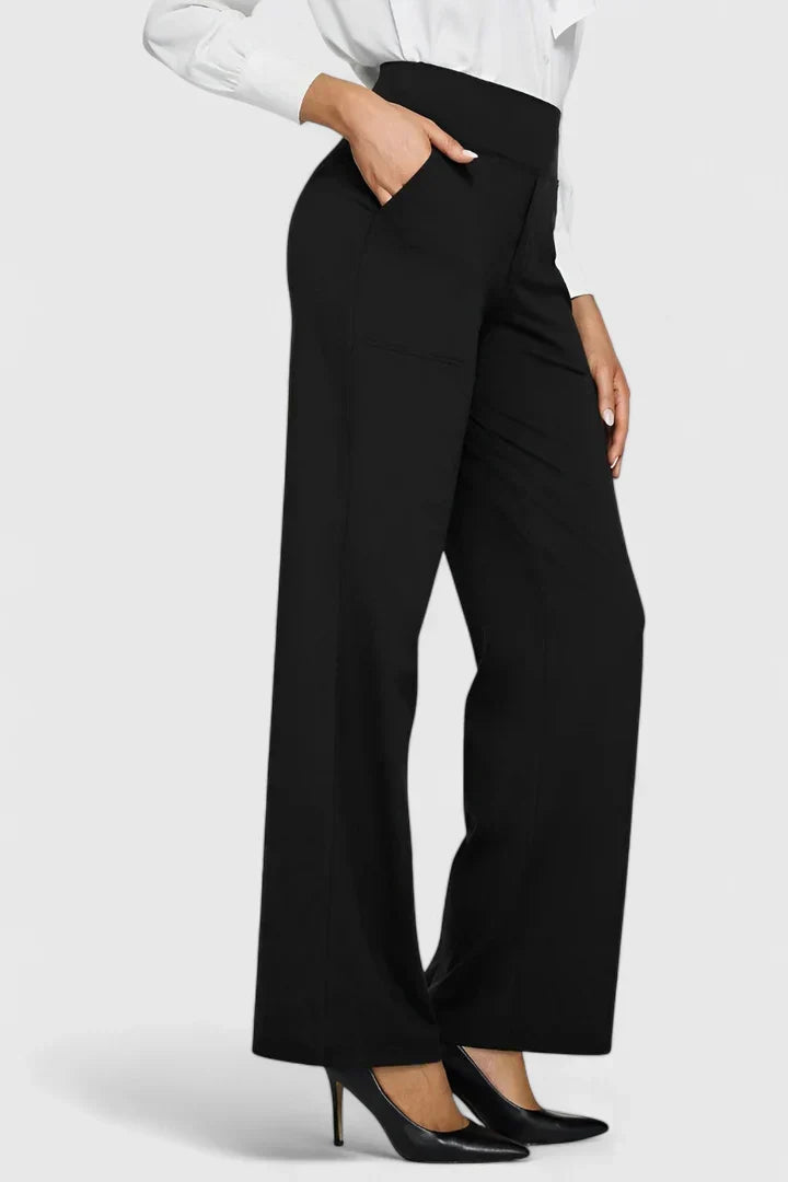 Lotte – Elegantní kalhoty, barva: černá