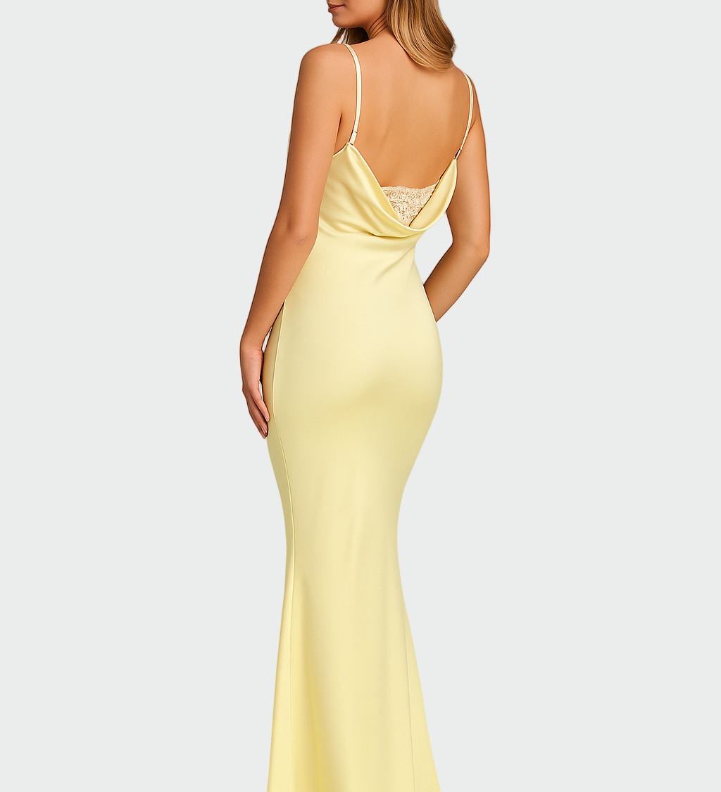 Veronika – Elegantní šaty, barva: žlutá