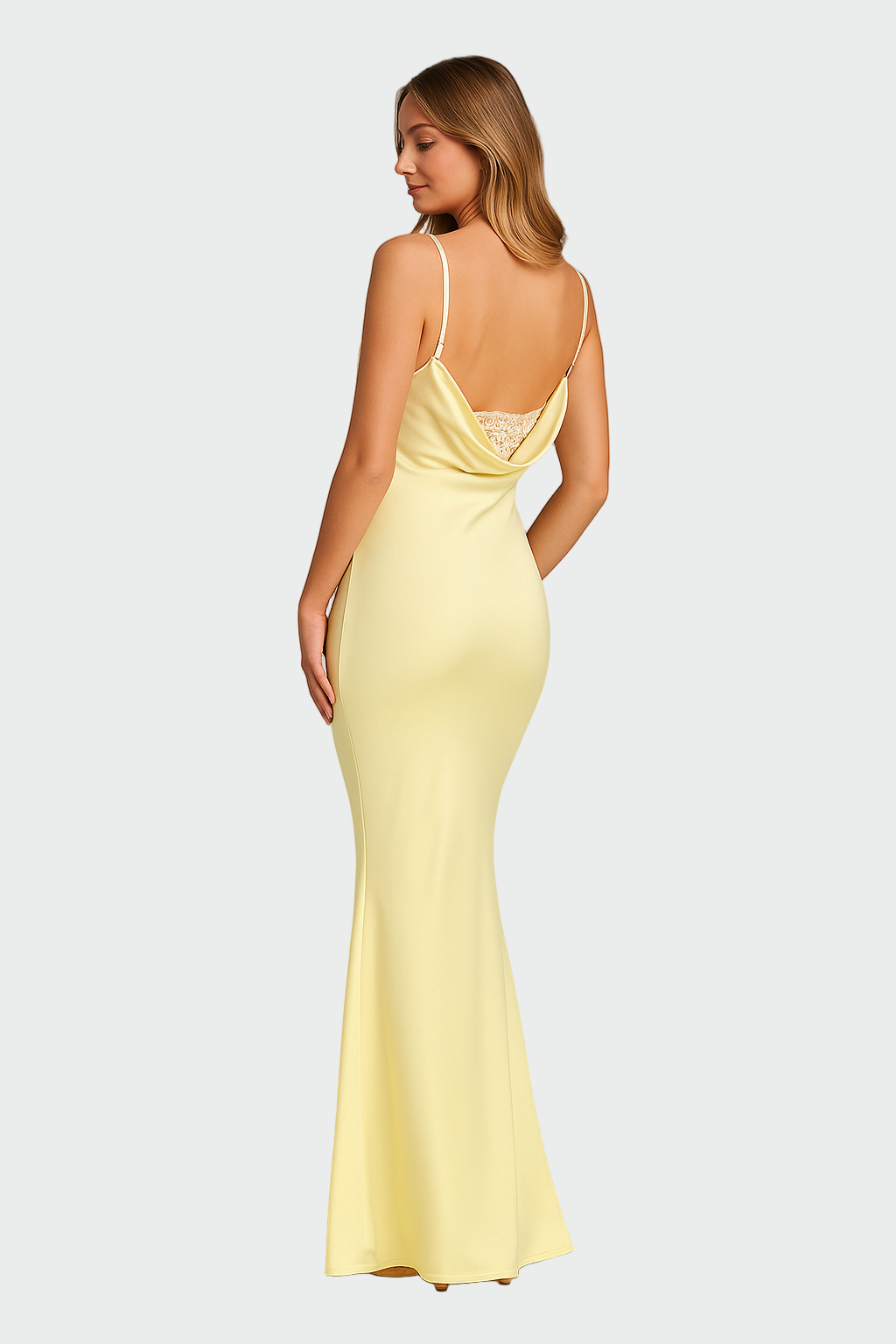 Veronika – Elegantní šaty, barva: žlutá